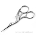 Stork cross-stitch sewing crane scissors silver stainless steel scissors